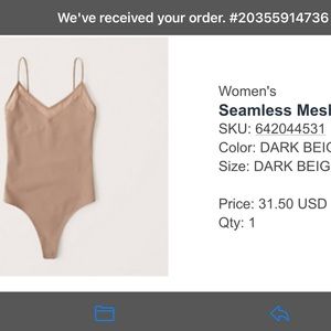 Abercrombie mesh bodysuit